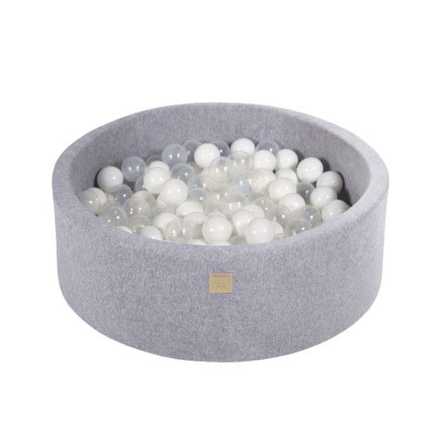 basen z piłeczkami szary velvet