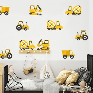 PASTELOWE LOVE - NAKLEJKI POJAZDY BUDOWLANE ŻÓŁTE