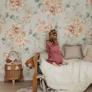 MALUMI - TAPETA DLA DZIEWCZYNKI ROMANTIC GRAY