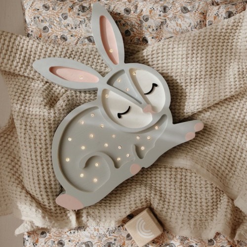 lampka nocna little lights zajączek szary