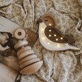 lampka little lights ptaszek mini cofee beige