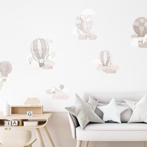 PASTELOWE LOVE - NAKLEJKI BALONY BEŻOWE