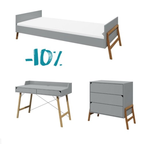 meble szare dla ucznia w promocji