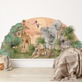 naklejka do pokoju dziecka załóżkownik safari