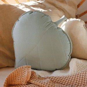 MOI MILI - PODUSZKA LIŚĆ VELVET PUDROWA MIĘTA