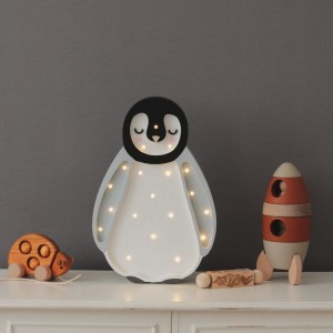 LITTLE LIGHTS - LAMPKA PINGWINEK LIGHT GRAY