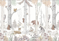 mural forest tapeta do pokoju dziewczynki