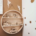 drewniana polka wiszaca okragla do pokoju dziecka