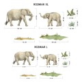 naklejki po pokoju dziecka słonie safari (1).jpg