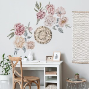 YOKO DESIGN - NAKLEJKA NA ŚCIANĘ PIWONIE I RÓŻE MAŁE