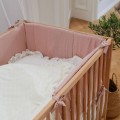 ochraniacz do łóżeczka pudrowy róż
