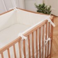 ochraniacz do łóżeczka len biały