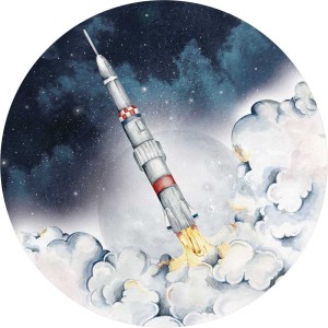DEKORNIK - NAKLEJKA ROCKET IN THE CIRCLE
