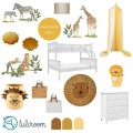 moodboard pokój dziecka safari