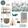 moodboard pokój dziecka jungle