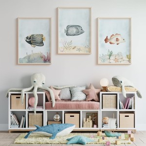 YOKO DESIGN - ZESTAW 3 PLAKATY RYBKI