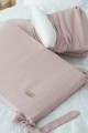 ochraniacz do łóżeczka pudrowy róż