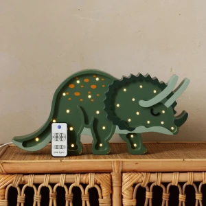 LITTLE LIGHTS - LAMPKA DINO TRICERATOPS MILITARY GREEN