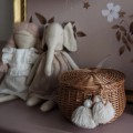 Szkatułka wiklinowa boho z naturalnej wikliny do przechowywania pamiątek i drobiazgów