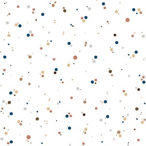 DEKORNIK - TAPETA SIMPLE DOTS MINIMINI CINNAMON BLUE