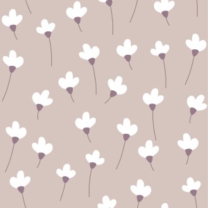 DEKORNIK - TAPETA SIMPLE DAISIES ON POWDER PINK