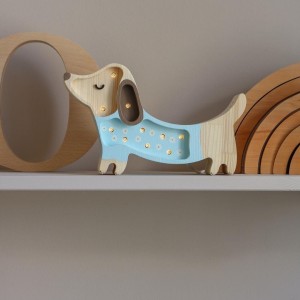 LITTLE LIGHTS - LAMPKA PIESEK MINI DAISY ON BLUE