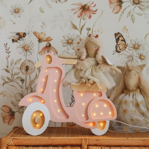 lampka nocna skuter różowy