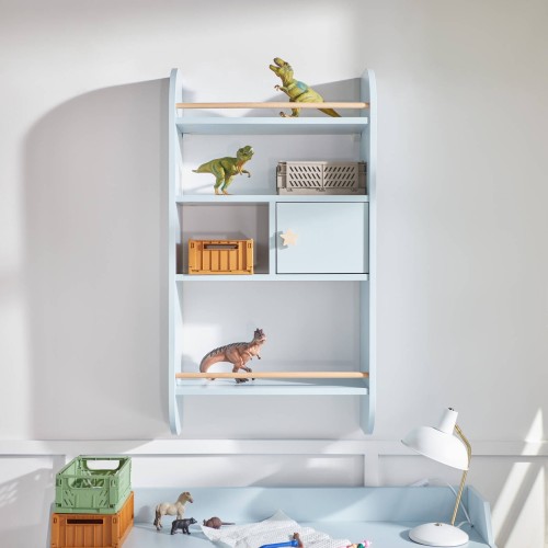 niebieska polka na sciane do pokoju dziecka