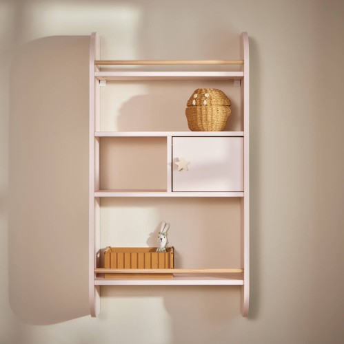 różowa półka ścienna do pokoju dziewczynki