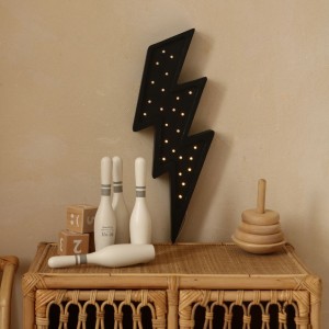 LITTLE LIGHTS - LAMPKA PIORUN CZARNY