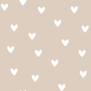 DEKORNIK - TAPETA SIMPLE HEARTS BEIGE