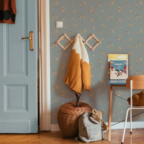 tapeta vintage male kwiatki dekornik