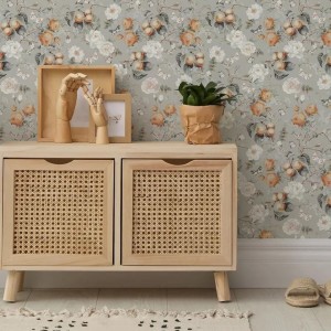 YOKO DESIGN - TAPETA KWIATY I BRZOSKWINIE W49