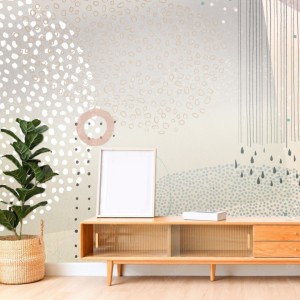 MALUMI - TAPETA RAINBOW DOTS NEUTRAL 