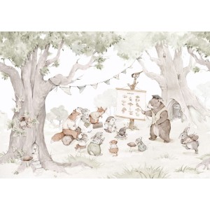 DEKORILLO - TAPETA DZIECIĘCA MURAL SZKOŁA LEŚNA