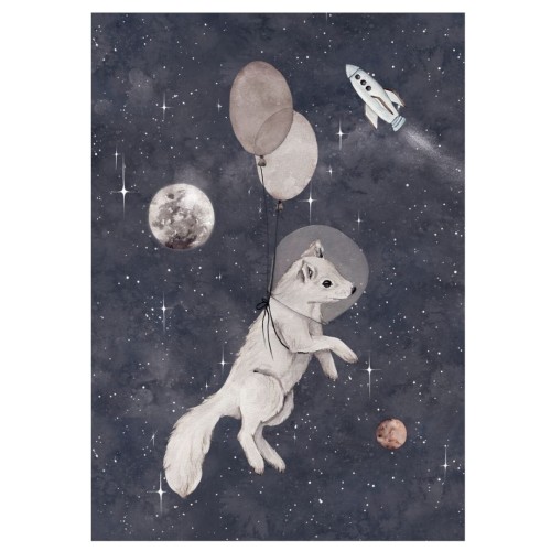 plakat z motywem kosmosu do pokoju chlopca