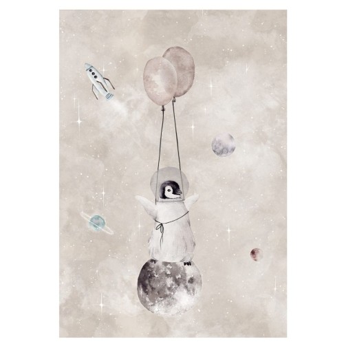 bezowy plakat do pokoju chlopca