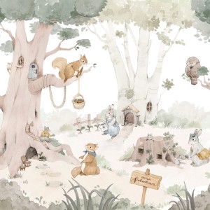 DEKORILLO - TAPETA DZIECIĘCA MURAL ULICA SIELANKOWA 