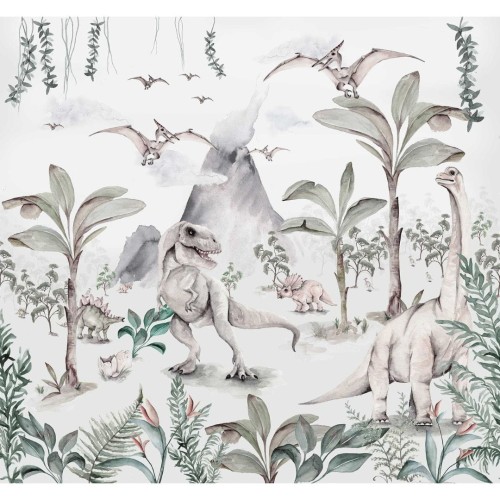 tapeta w dinozaury do pokoju chlopca