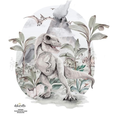 naklejka do pokoju chlopca z motywem dinozaura