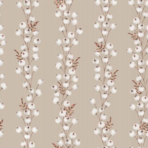 DEKORILLO - TAPETA DZIECIĘCA BIAŁA JARZĘBINA NA BEŻOWYM TLE