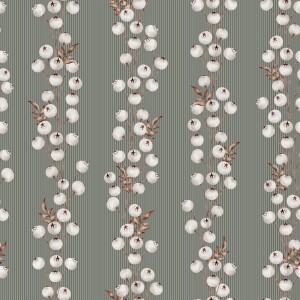 DEKORILLO - TAPETA DZIECIĘCA BIAŁA JARZĘBINA NA ZIELONYM TLE