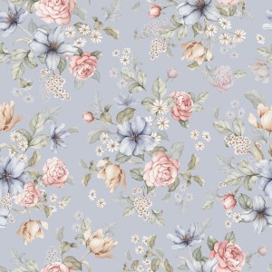 DEKORILLO - TAPETA DZIECIĘCA BUKIET BŁĘKITNA