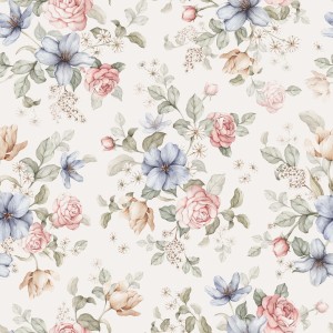 DEKORILLO - TAPETA DZIECIĘCA BUKIET ECRU