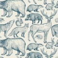 tapeta vintage animals