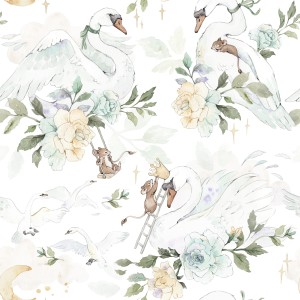 DEKORILLO - TAPETA DLA DZIEWCZYNKI FRIENDSHIP STORY BIAŁA