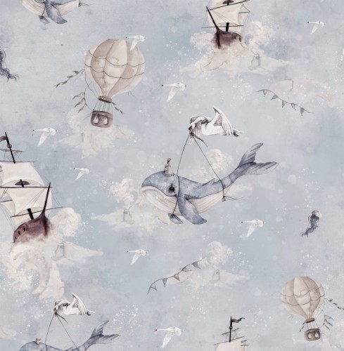 niebieska tapeta ocean do pokoju chłopca