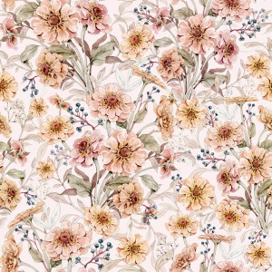 DEKORILLO - TAPETA DLA DZIEWCZYNKI KWIATY - JESIENNY OGRÓD