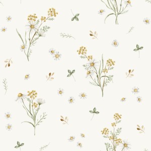 DEKORILLO - TAPETA DZIECIĘCA LETNIA ŁĄKA KREM