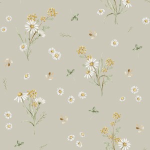 DEKORILLO - TAPETA DZIECIĘCA LETNIA ŁĄKA BEŻ